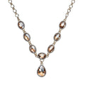 Simulated Aurora Borealis and Austrian Crystal Necklace 20-22Inches in Goldtone - Sticky add to cart bar