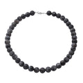 Black Moonstone (D) Beaded Necklace 18 Inches in Sterling Silver 250.00 ctw - Sticky add to cart bar