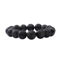 Black Moonstone (D) Beaded Stretch Bracelet 150.00 ctw
