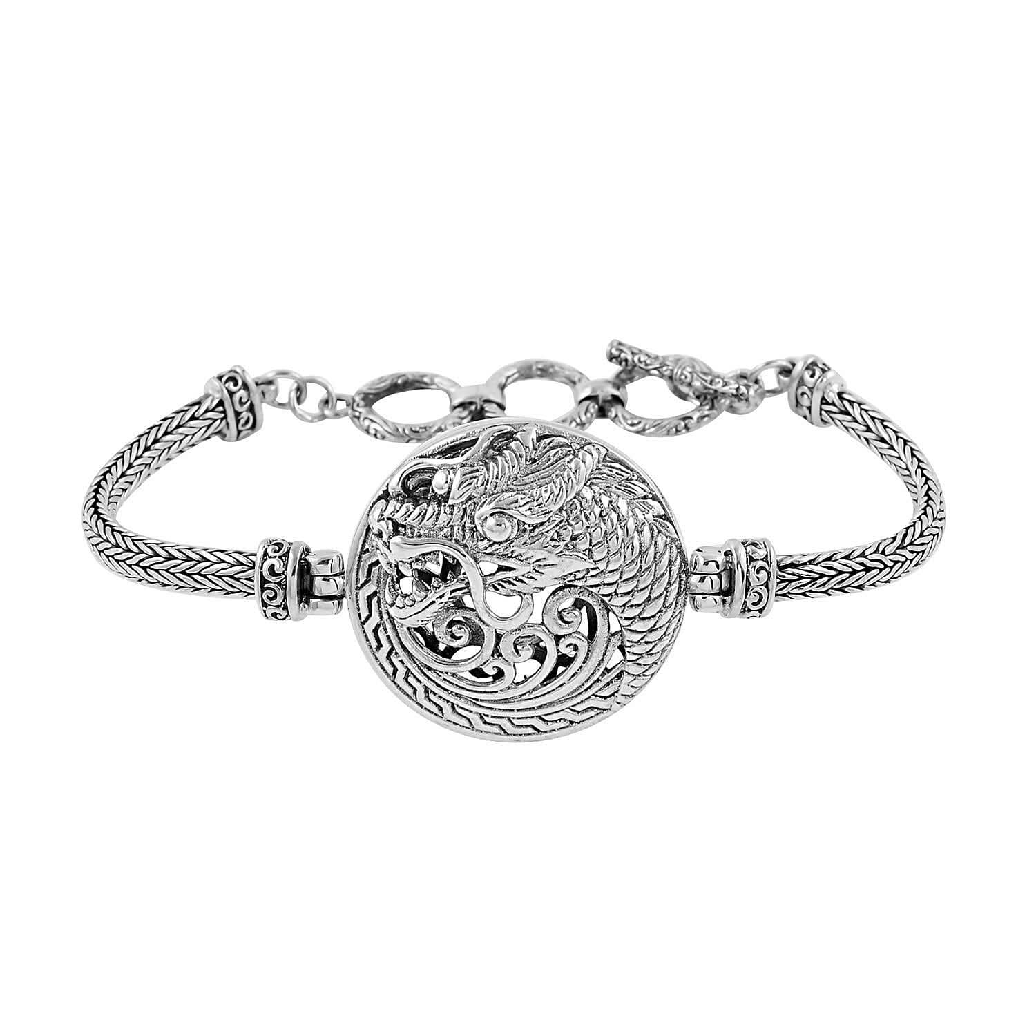 BALI LEGACY Sterling Silver Dragon Bracelet (7.50 In) 22.30 Grams