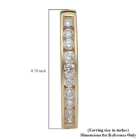 10K Yellow Gold G-H SI Lab Grown Diamond Hoop Earrings 1.00 ctw