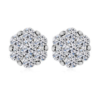 10K White Gold G-H SI Luxuriant Lab Grown Diamond Stud Earrings 0.50 ctw