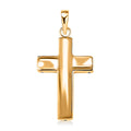 18K Yellow Gold Electroform Cross Pendant, Yellow Gold Pendant, Gold Jewelry, Solid Gold Pendant 1.55 Grams - Sticky add to cart bar