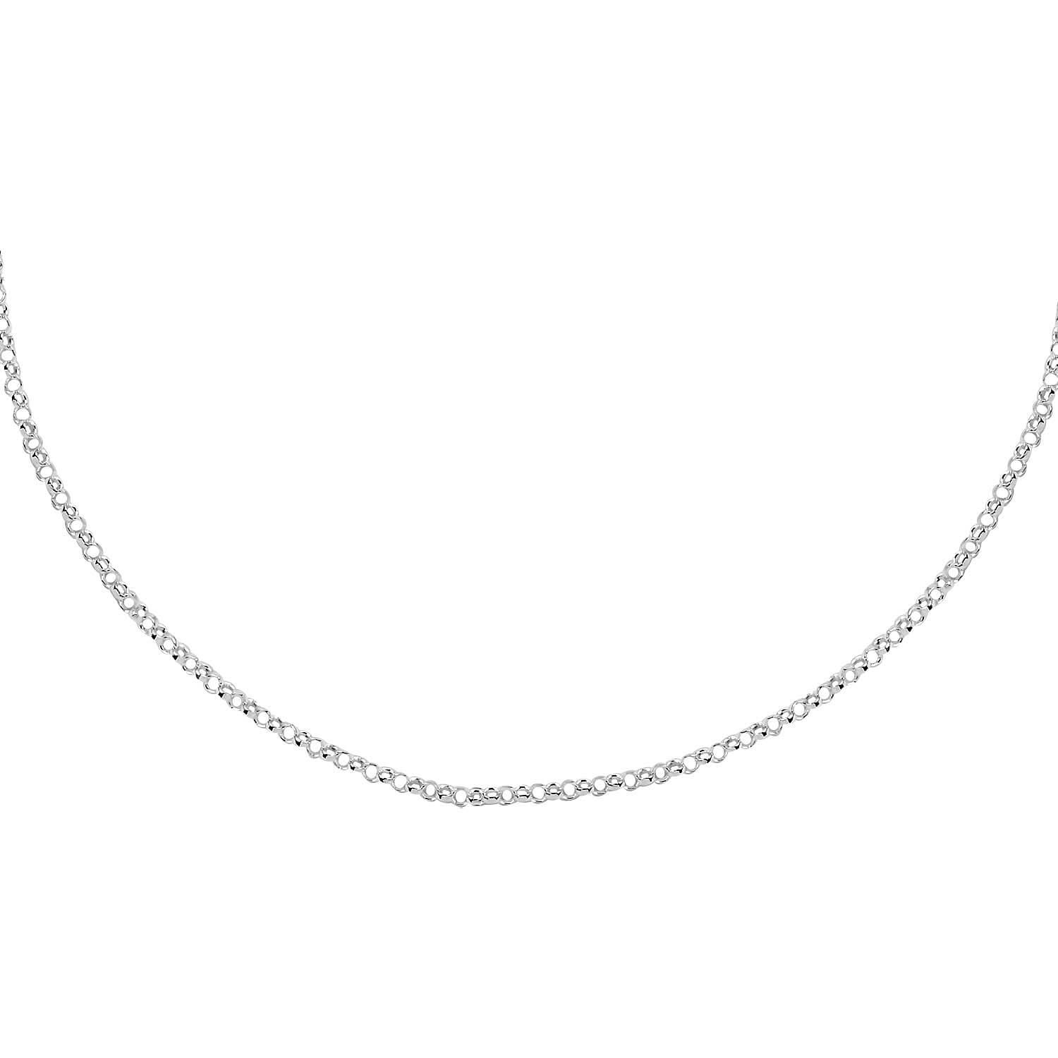 Italian Sterling Silver 1.5mm Rolo Chain 20 Inches 2.50 Grams