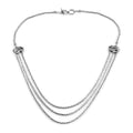 Bali Legacy Toggle Clasp Dragon Multi Strand Padian Necklace in Sterling Silver 20 Inches 48 Grams - Sticky add to cart bar