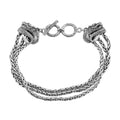 Bali Legacy Sterling Silver Toggle Clasp Multi Strand Padian Bracelet (7.50 In) - Sticky add to cart bar