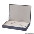 Gray High Quality Velvet 100pcs Ring Box with Anti Tarnish Lining (13.8"x9.4"x1.8") - Sticky add to cart bar