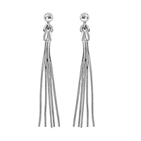 Sterling Silver Fringe Dangle Earrings 3.30 Grams