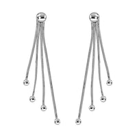 Sterling Silver Fringe Dangle Earrings 2.50 Grams