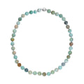 Peru Turquoise Beaded Necklace 20 Inches in Rhodium Over Sterling Silver 260.00 ctw - Sticky add to cart bar