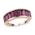 Orissa Rhodolite Garnet Half Eternity Band Ring in Vermeil Rose Gold Over Sterling Silver (Size 10.0) 2.25 ctw - Sticky add to cart bar