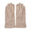 Beige Cashmere Warm Gloves with Faux Fur and Equipped Touch Screen Function (9.05"x3.54") - Sticky add to cart bar