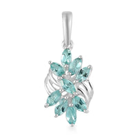 Green Apatite Pendant in Sterling Silver 1.45 ctw
