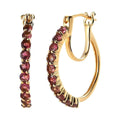Ouro Fino Rubellite Hoop Earrings in Vermeil Yellow Gold Over Sterling Silver 1.65 ctw - Sticky add to cart bar