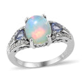 Ethiopian Welo Opal and Multi Gemstone Ring in Platinum Over Sterling Silver 2.15 ctw - Sticky add to cart bar