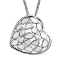Polki Diamond Heart Necklace 18-20 Inches in Sterling Silver 1.00 ctw - Sticky add to cart bar