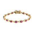Fissure Filled Ruby Bracelet in YG Vermeil over 925 Sterling Silver? - Sticky add to cart bar