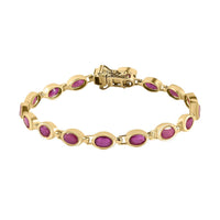 Fissure Filled Ruby Bracelet in YG Vermeil over 925 Sterling Silver?