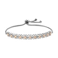 KARIS Simulated Multi Color Diamond Bolo Bracelet in Platinum Bond and Stainless Steel 4.65 ctw - Sticky add to cart bar