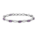 Natural Thai Black Spinel Line Bracelet in Stainless Steel (7.25 In) 4.75 ctw - Sticky add to cart bar