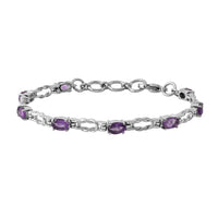 Natural Thai Black Spinel Line Bracelet in Stainless Steel (7.25 In) 4.75 ctw