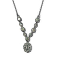 Narsipatnam Alexandrite Cluster Necklace 18-20 Inches in Platinum Over Sterling Silver 2.00 ctw - Sticky add to cart bar