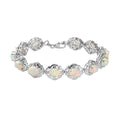 Premium Ethiopian Welo Opal Bracelet in Platinum Over Sterling Silver (6.50 In) 10.75 Grams 8.65 ctw (Delivered in 10-14 Business Days) - Sticky add to cart bar