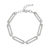 White Austrian Crystal in Silvertone