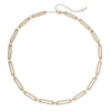 White Austrian Crystal in Goldtone