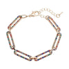 Multi Color Austrian Crystal in Goldtone