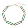 Neon Green Austrian Crystal in Goldtone
