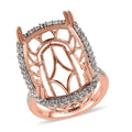Luxoro 10K Rose Gold White Zircon Mounting Ring (Size 8.0) 6.75 Grams 1.00 ctw - Sticky add to cart bar