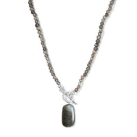 Malagasy Labradorite Beaded Necklace 20 Inches in Sterling Silver 51.30 ctw