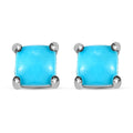 Sleeping Beauty Turquoise Solitaire Stud Earrings in Platinum Over Sterling Silver 0.75 ctw - Sticky add to cart bar