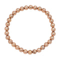 Rose Gold Color Marvelous Meteorite Beaded Stretch Bracelet 25.25 ctw - Sticky add to cart bar