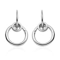 Rhodium Over Sterling Silver Circle Enhancer Earrings 4.75 Grams - Sticky add to cart bar