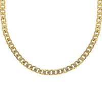 7.6mm Curb Necklace (24 Inches) in ION Plated YG Stainless Steel (27 g) , Tarnish-Free, Waterproof, Sweat Proof Jewelry