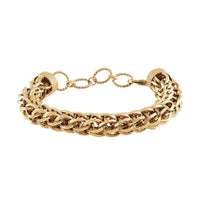 14K Yellow Gold Over Sterling Silver Link Bracelet (7.25 In) 20.10 Grams