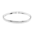 Sterling Silver 6mm Width Diamond-Cut Bangle Bracelet (8.00 In) 4.35 Grams - Sticky add to cart bar