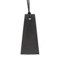 Shungite Trapezium Pendant with Black Leather Necklace 26 Inches 32.00 ctw