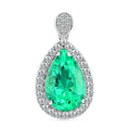 Certified Rhapsody 950 Platinum AAAA Boyaca Colombian Emerald and E-F VS Diamond Pendant 4.80 Grams 4.60 ctw - Sticky add to cart bar