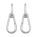 Rhodium Over Sterling Silver Horse Bit Design Enhancer Earrings 5.40 Grams - Sticky add to cart bar