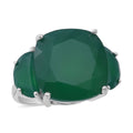 Verde Onyx Ring in Platinum Over Sterling Silver 13.00 ctw - Sticky add to cart bar