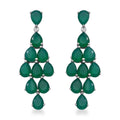 Verde Onyx Dangling Earrings in Platinum Over Sterling Silver 12.00 ctw - Sticky add to cart bar