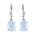 Rainbow Moonstone Lever Back Earrings in Platinum Over Sterling Silver 5.25 ctw - Sticky add to cart bar