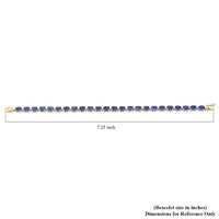 DOORBUSTER LUXORO 10K Yellow Gold AAA Natural African Ruby Tennis Bracelet (6.75 In) 3.20 Grams 15.60 ctw