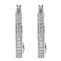 KARIS Peridot and Simulated Diamond Earrings in ION Plated 18K YG and Platinum Bond 3.10 ctw