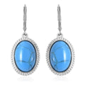 DOORBUSTER Blue Howlite Lever Back Earrings in Stainless Steel 7.90 ctw - Sticky add to cart bar