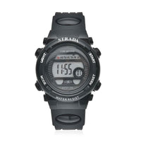 STRADA Electronic Movement Multi Functional Watch with Black Silicone Strap (41.40 mm) (5.0-8.0 Inches)