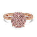 14K Rose Gold Natural Pink Diamond I1 Cluster Ring 3.25 Grams 0.25 ctw - Sticky add to cart bar